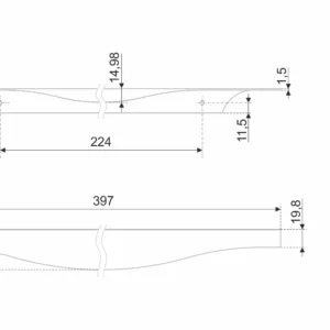 Мебельная ручка ERA RT108SST.1/224/400