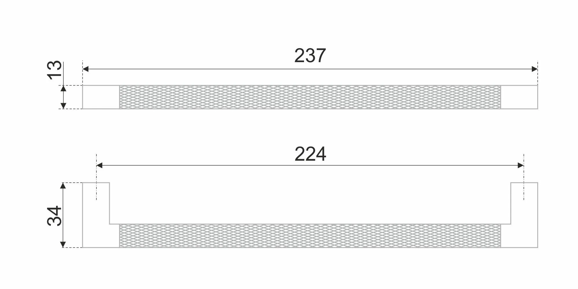 Мебельная ручка EROS RS286CP/OBL.4/224