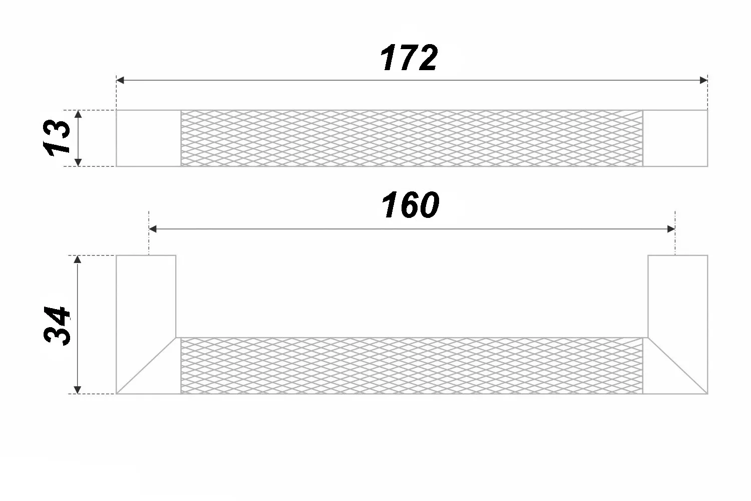 Мебельная ручка EROS RS286CP/OBL.4/160