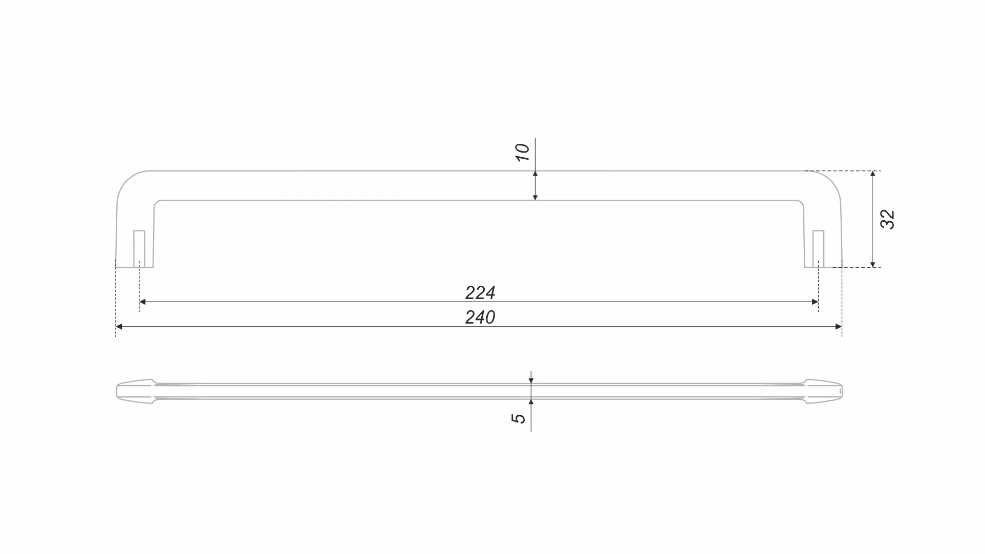 Мебельная ручка DIRECT RS331CP.4/224