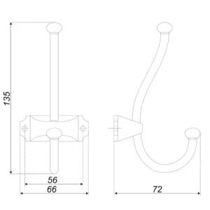Мебельный крючок KARL K215BSN.8