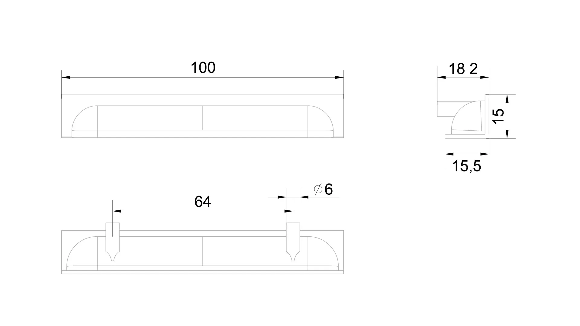 Мебельная ручка EVA RT020SC.1/000/100