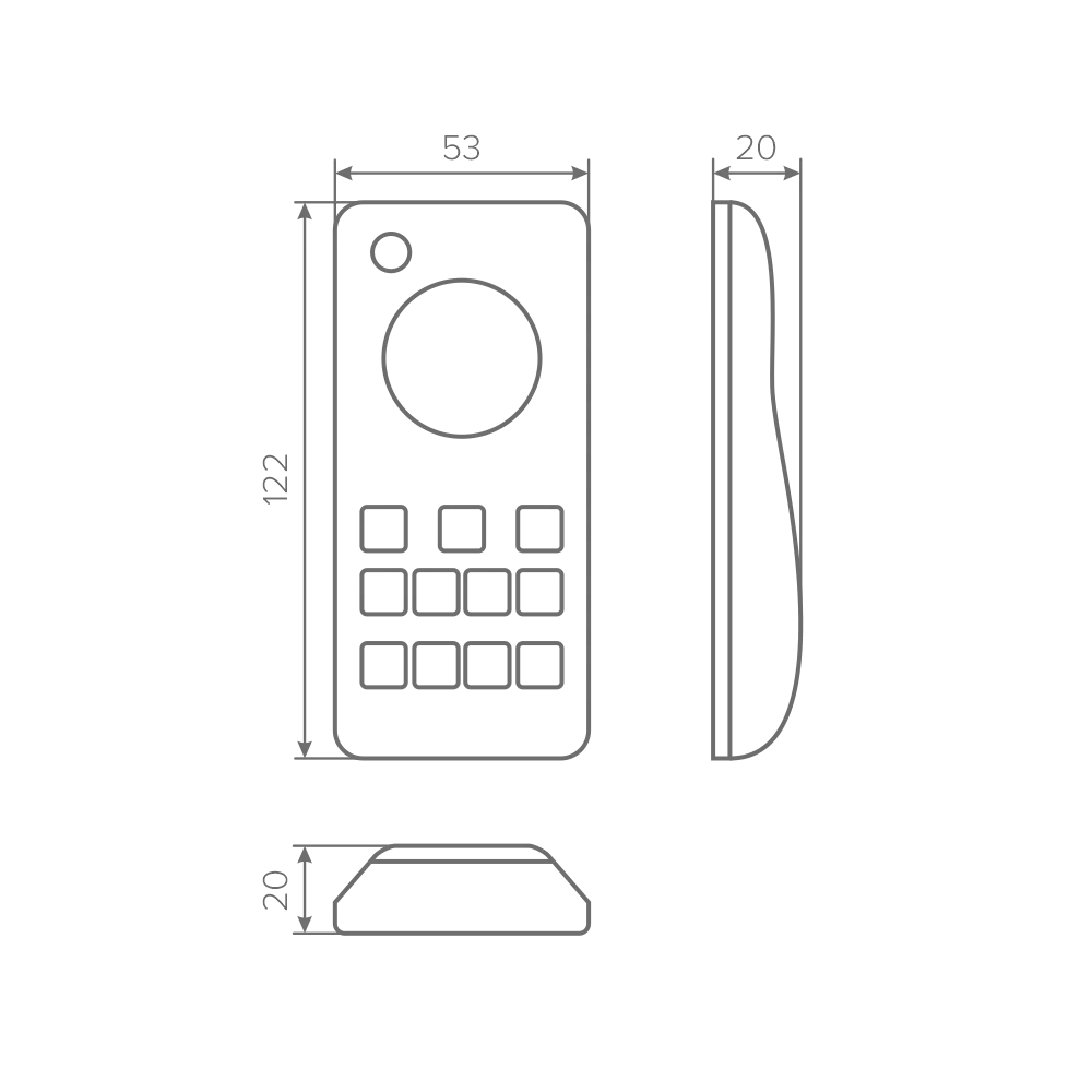 Пульт управления AQ SWITCH для светодиодной ленты CCT, 4 зоны