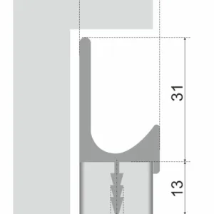 Мебельная ручка L-LINE RP003SC.1/000/3000