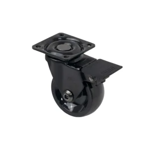 Колесо меб. ORION d50 h64 с площадкой с торм., черный AKS