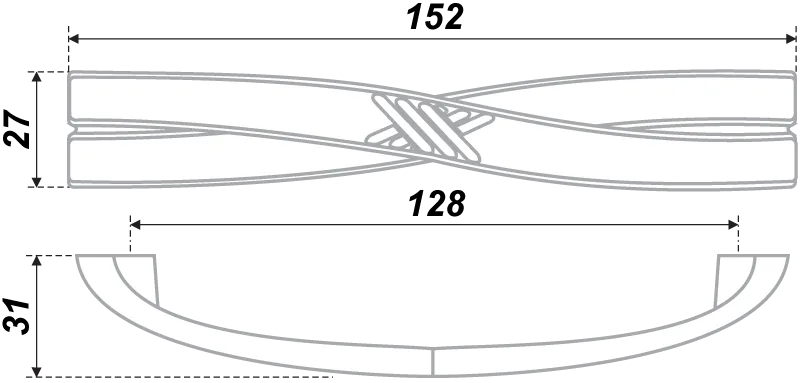 Мебельная ручка RS405BAZ.1/128