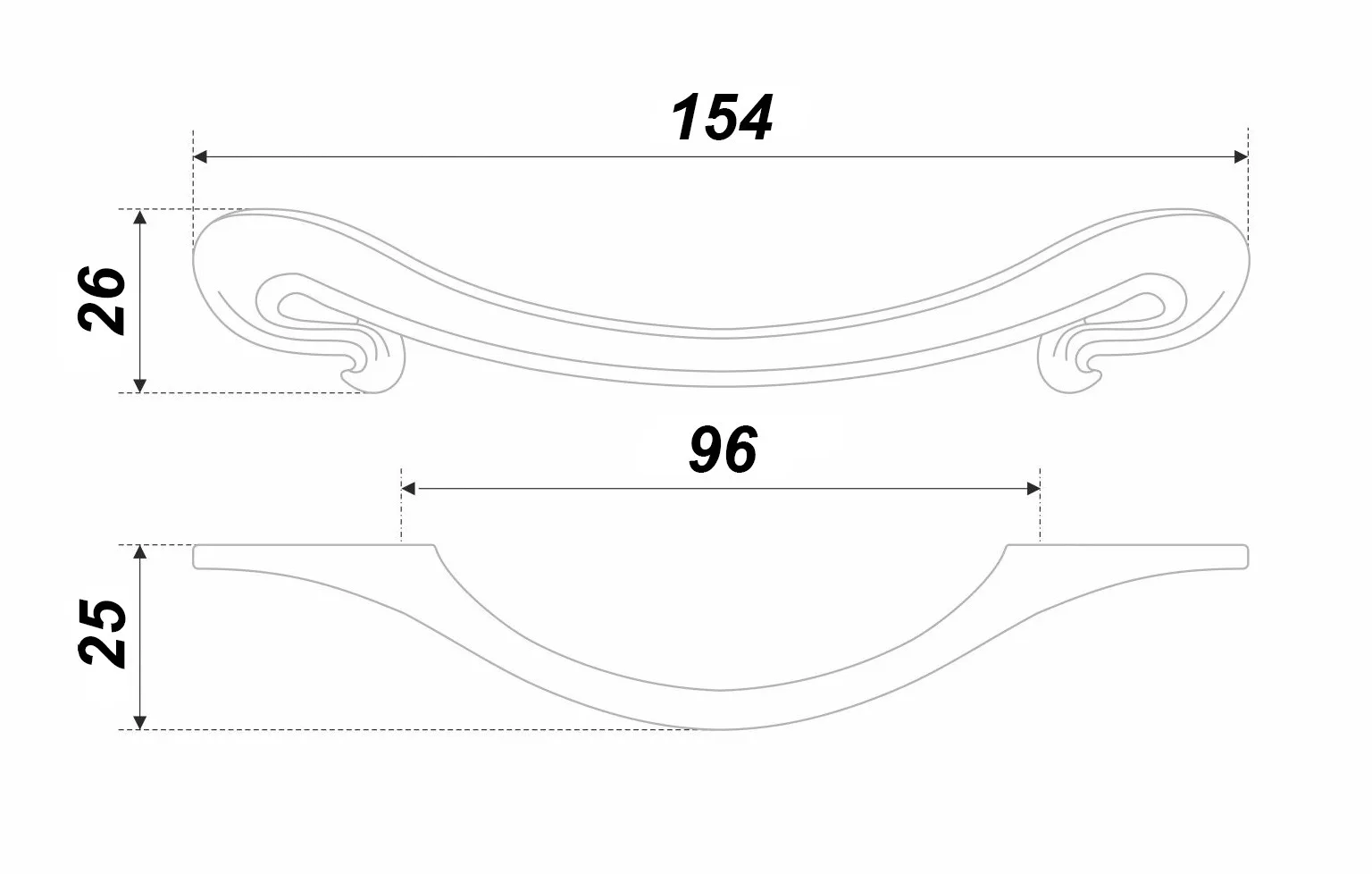 Мебельная ручка MELODY RS450BAZ.3/96