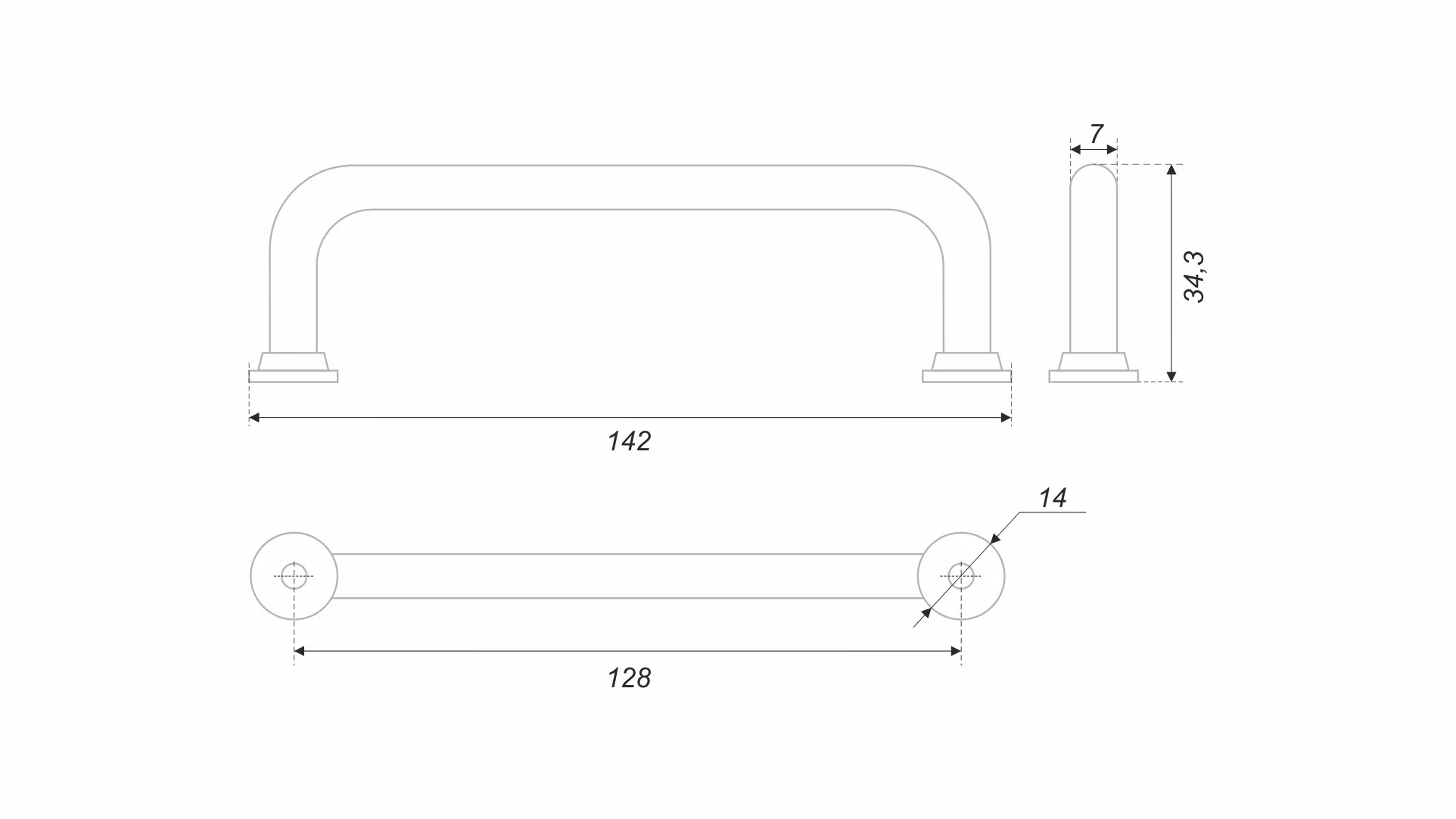 Мебельная ручка NORDIC RS140BL.5/128