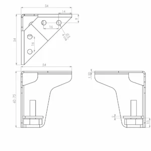 Мебельная опора TOM N332GR.2/60