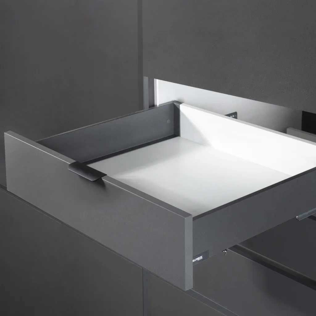 Система ящиков Slimbox Evolution L-350 H=84 графит SOFT CLOSE ДСП16мм