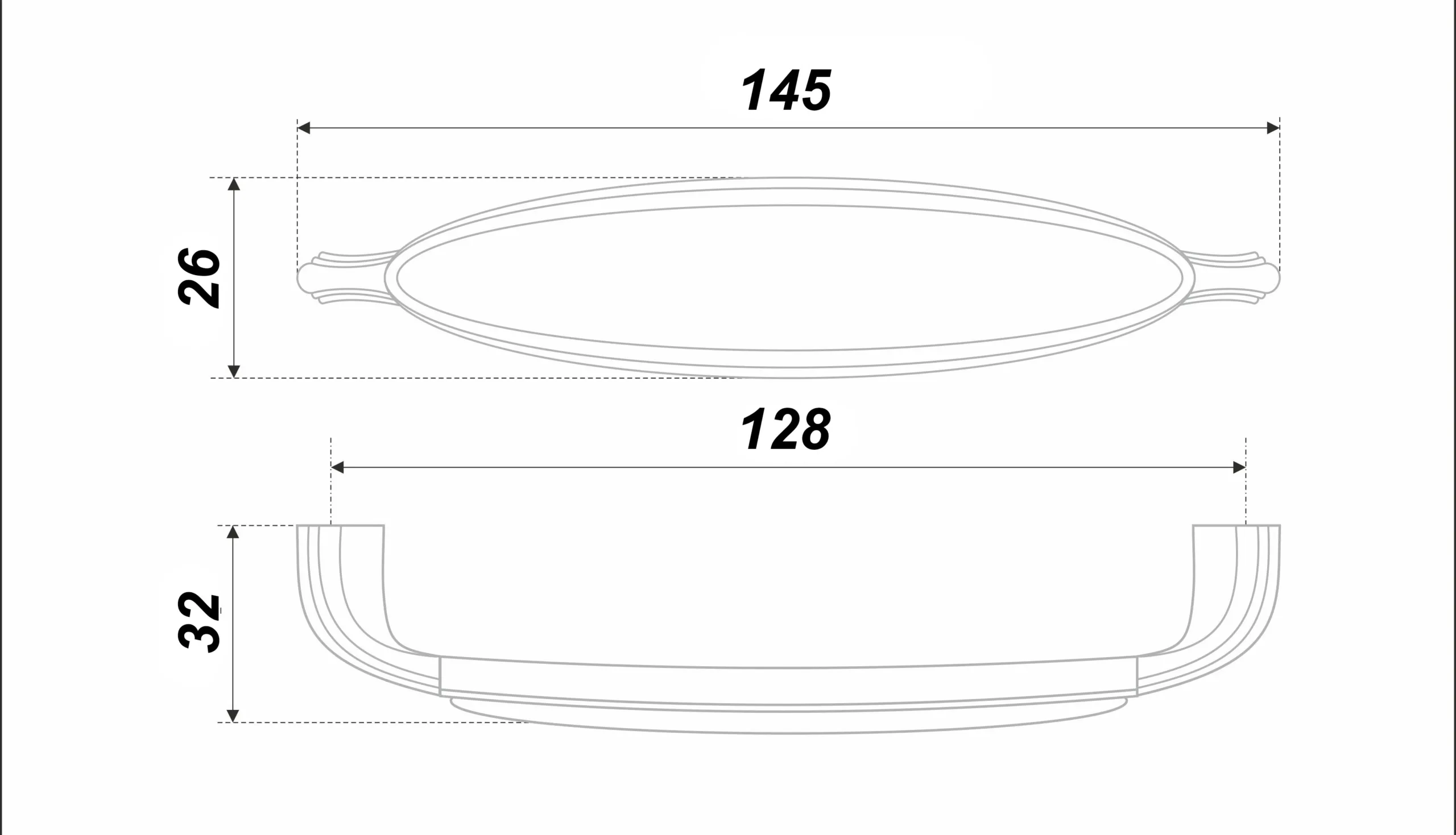 Мебельная ручка CHLOE RS124BAZ.4/128/W