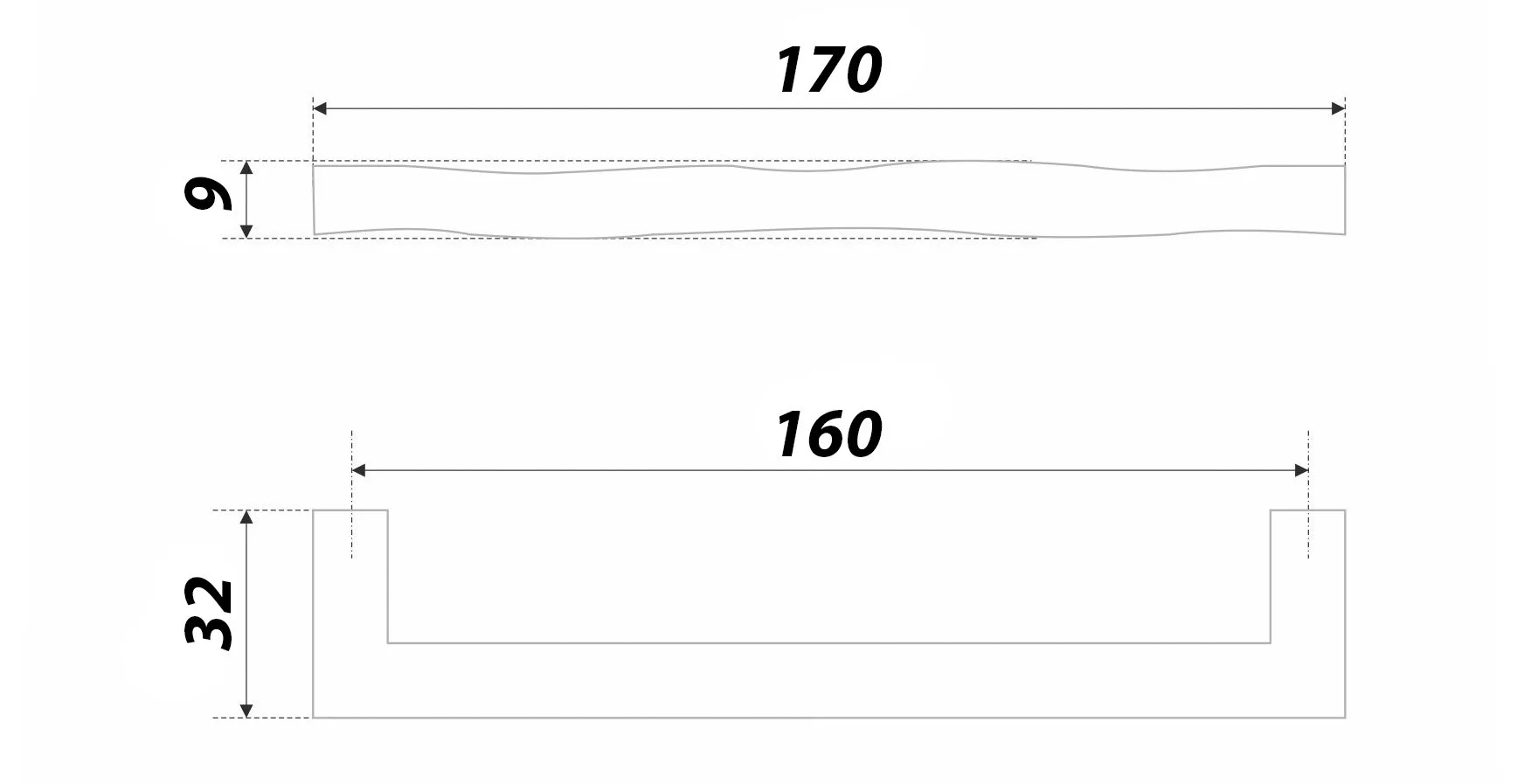 Мебельная ручка ArtAQUA RS280BL.4/160