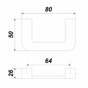Мебельная ручка MATERIA RS077MBSN.4/64