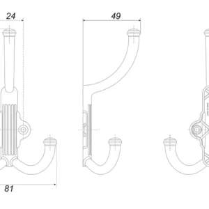 Мебельный крючок RIGATA K351AP.6