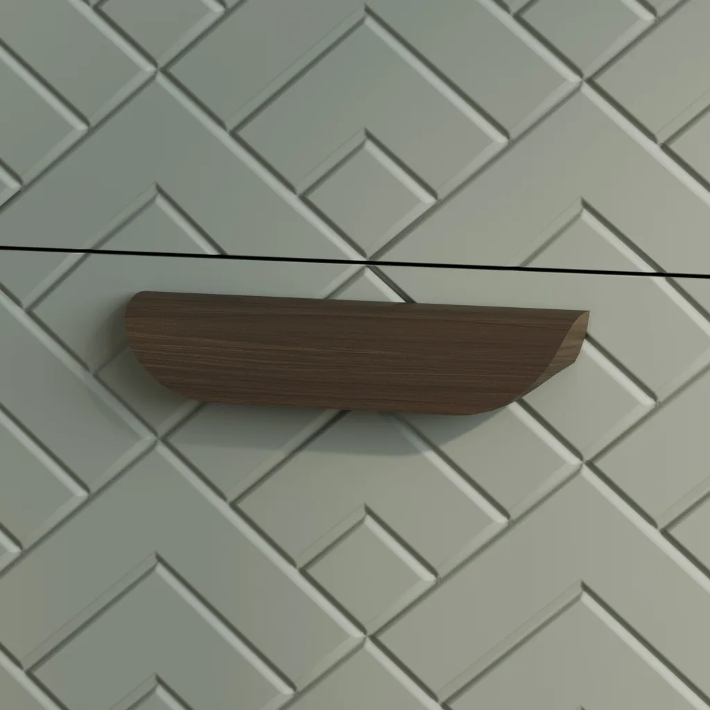 Ручка меб. скоба деревянная LIANA 128 орех, AKS