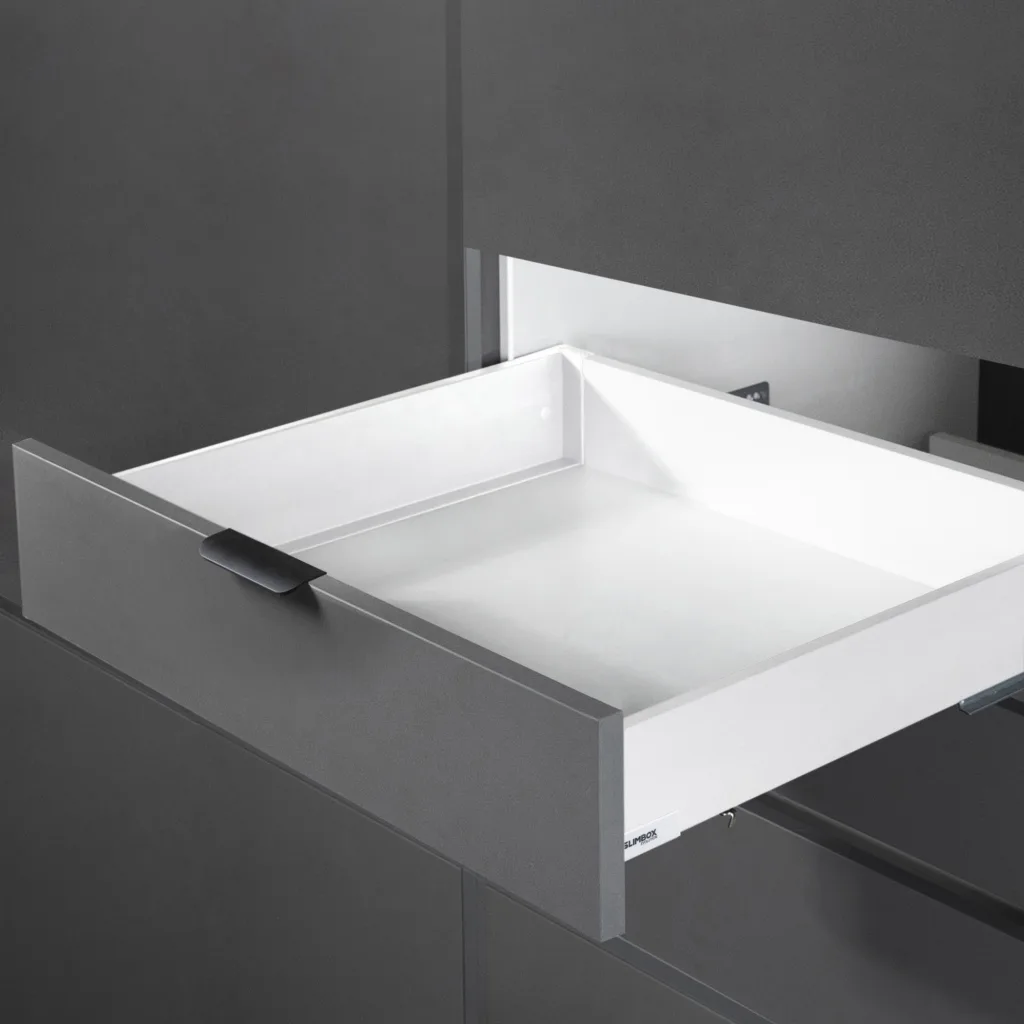 Система ящиков Slimbox Evolution L-400 H=84 белый SOFT CLOSE ДСП16мм