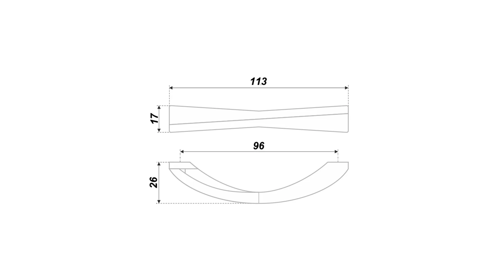 Мебельная ручка RS276CP/BSN.4/96