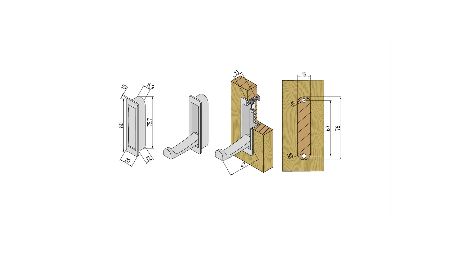 Мебельный крючок FANTOM K100BN.12