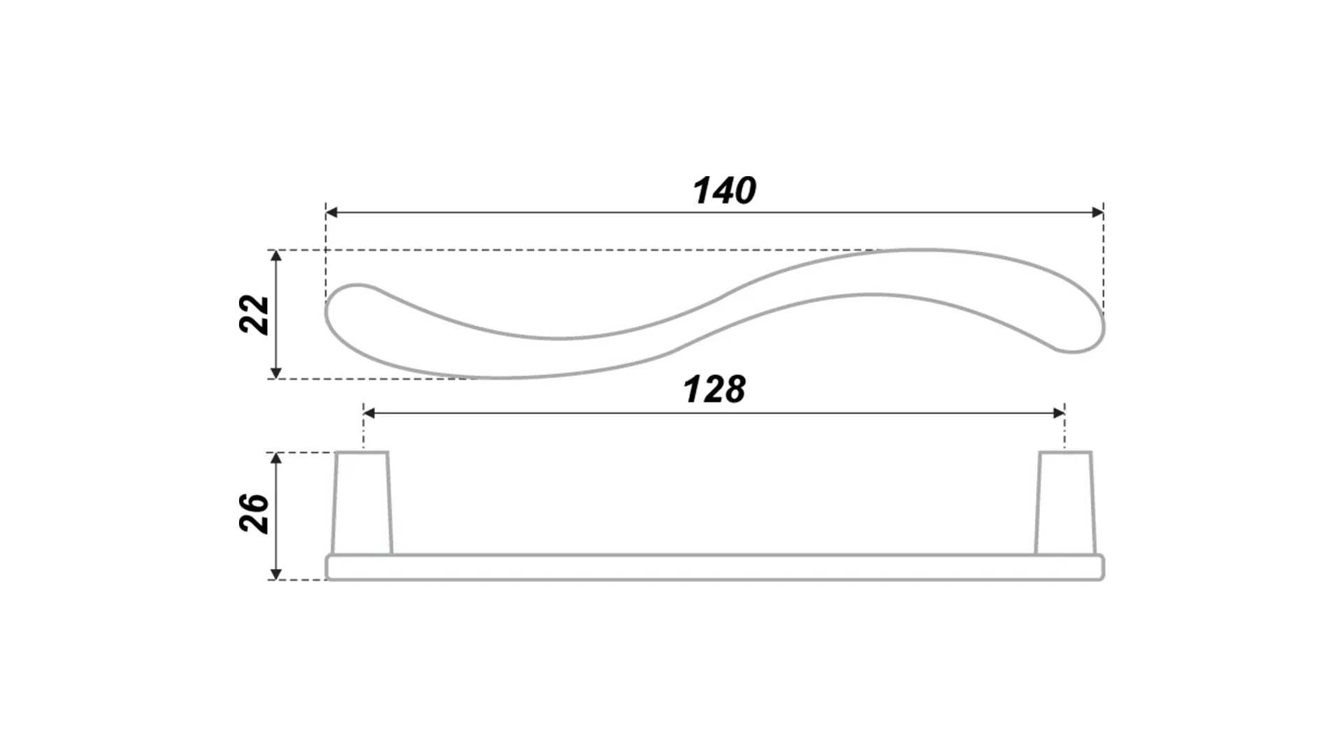 Мебельная ручка RS154SC.4/128