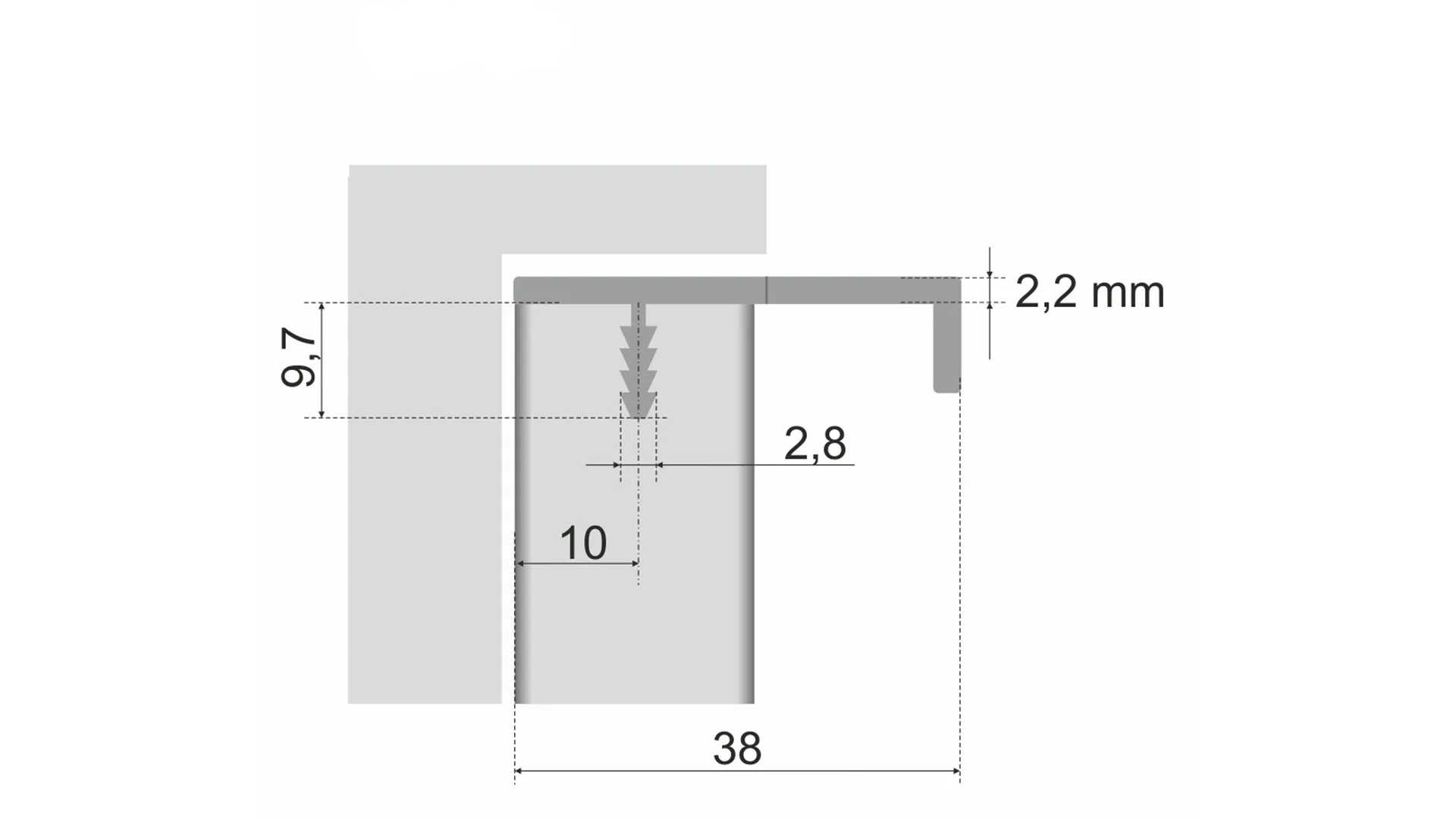 Мебельная ручка RAY RT009CP.1/000/350