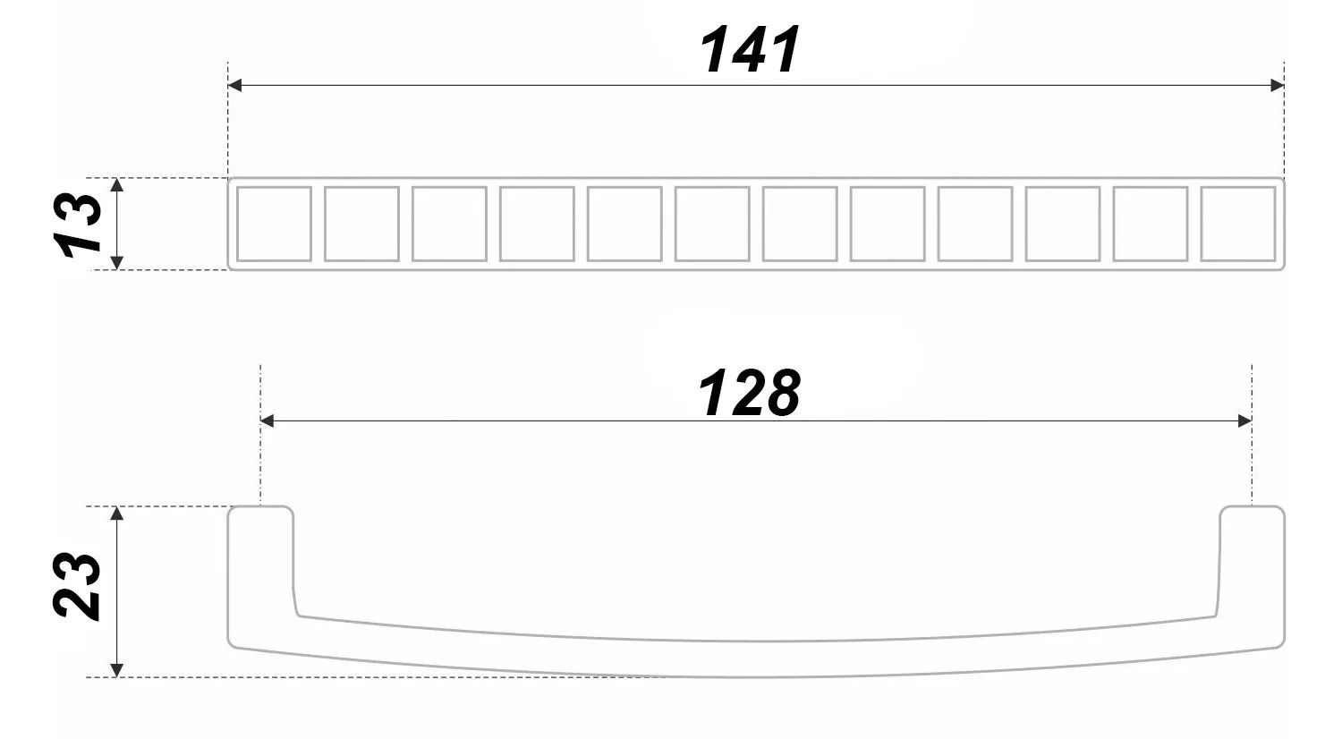 Мебельная ручка DONNA RS120MAB/Bg.4/128