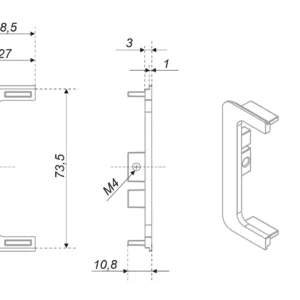 Заглушки GOLA BALANCE RZ050.01GR