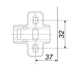 Мебельная петля H302B02/2410