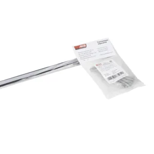 Светильник светодиодный, нарезной, 10*10мм, 8W/m, 12V, 3000K (теплый белый), 1.5м, алюминий, (в комплекте шнур, 2 заглушки, 2 держателя), AKS