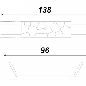 Мебельная ручка LOFT RS322BAC.5/96
