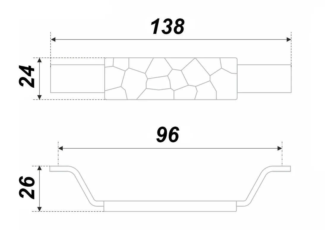 Мебельная ручка LOFT RS322MBDN.5/96