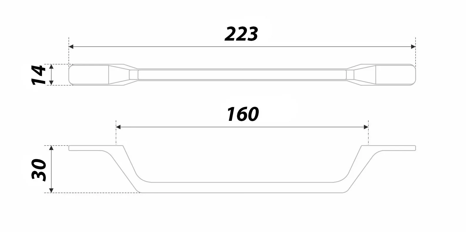 Мебельная ручка NUUK RS297BL.4/160