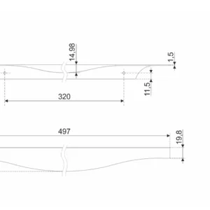 Мебельная ручка ERA RT108CP.1/320/500