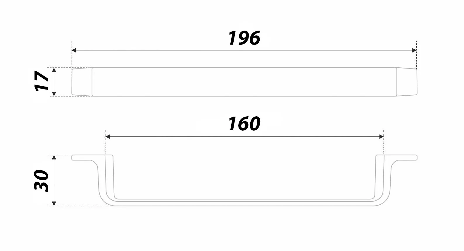 Мебельная ручка IRON RS299MDN.4/160
