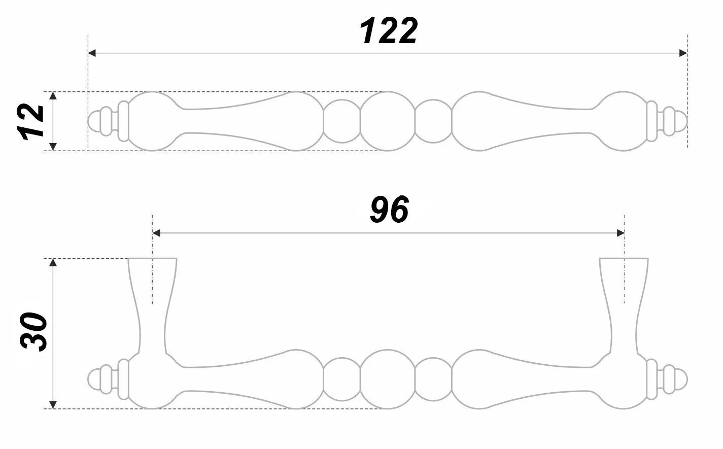 Мебельная ручка UNICA RS440BAZ.4/96