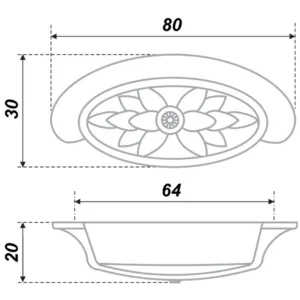 Мебельная ручка RS416EAB.3/64