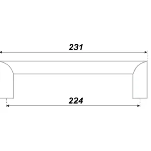 Мебельная ручка RS052BSN.4/224
