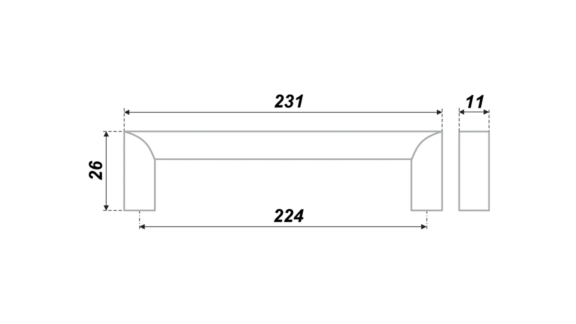 Мебельная ручка RS052SC.4/224