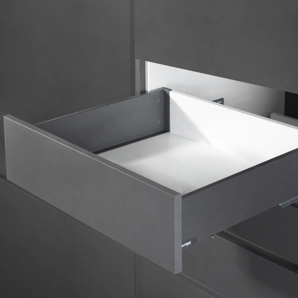 Система ящиков Slimbox Evolution L-350 H=116 графит PUSH TO OPEN ДСП16мм