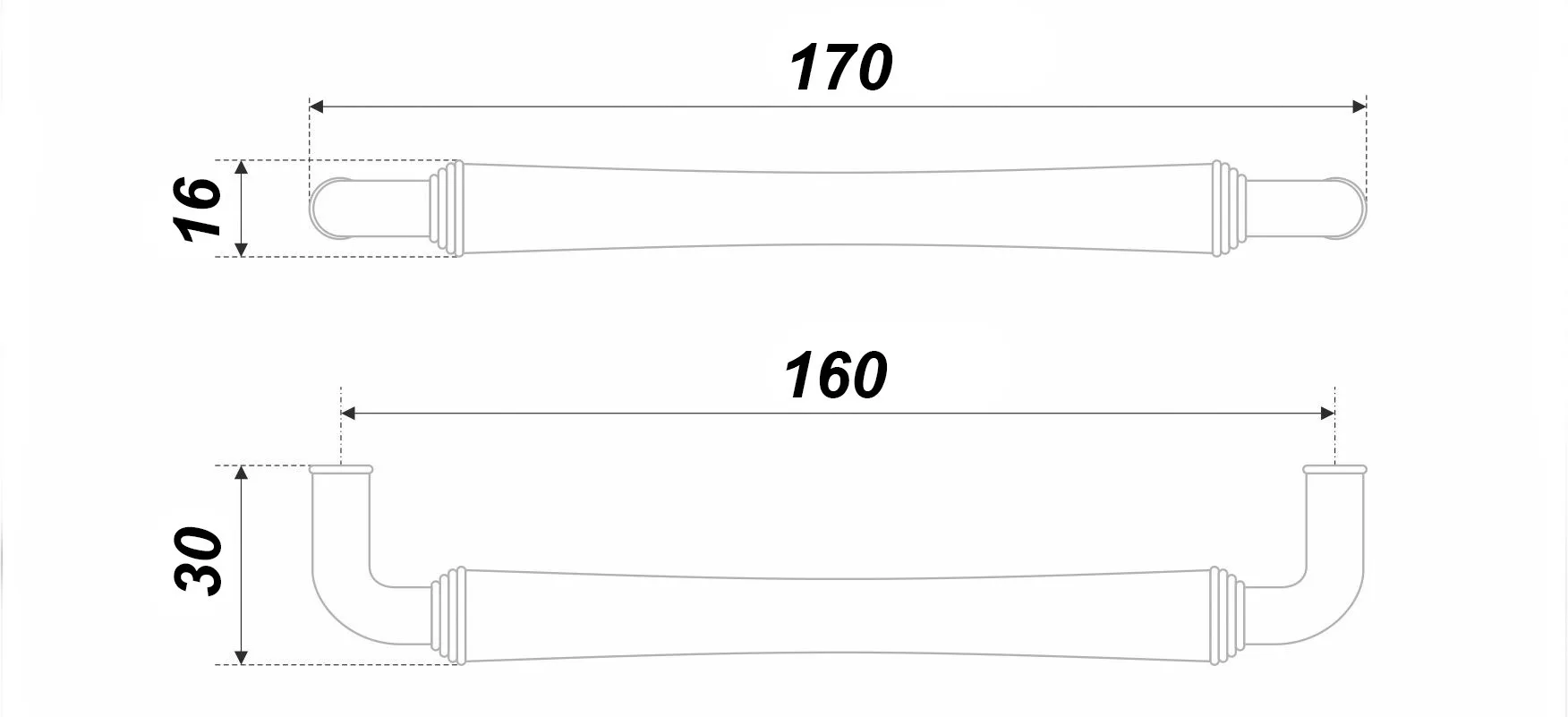 Мебельная ручка MASTER RS446ABL.4/160
