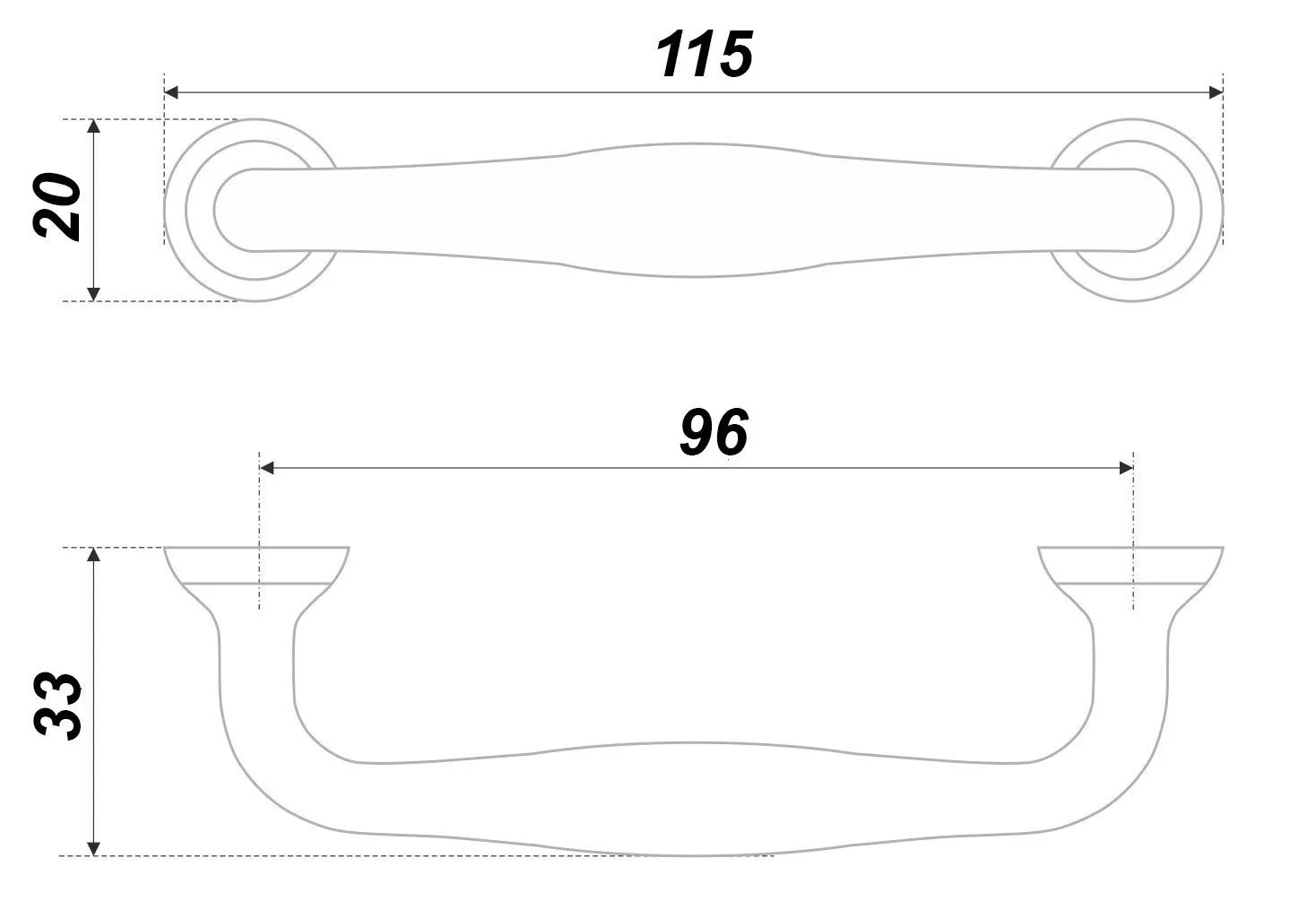 Мебельная ручка URSULA RS433CP.4/96