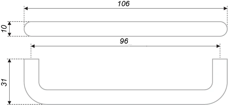 Мебельная ручка SPACE RS040SC.4/96