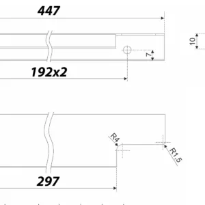 Мебельная ручка RAY RT009SG.1/000/450/*