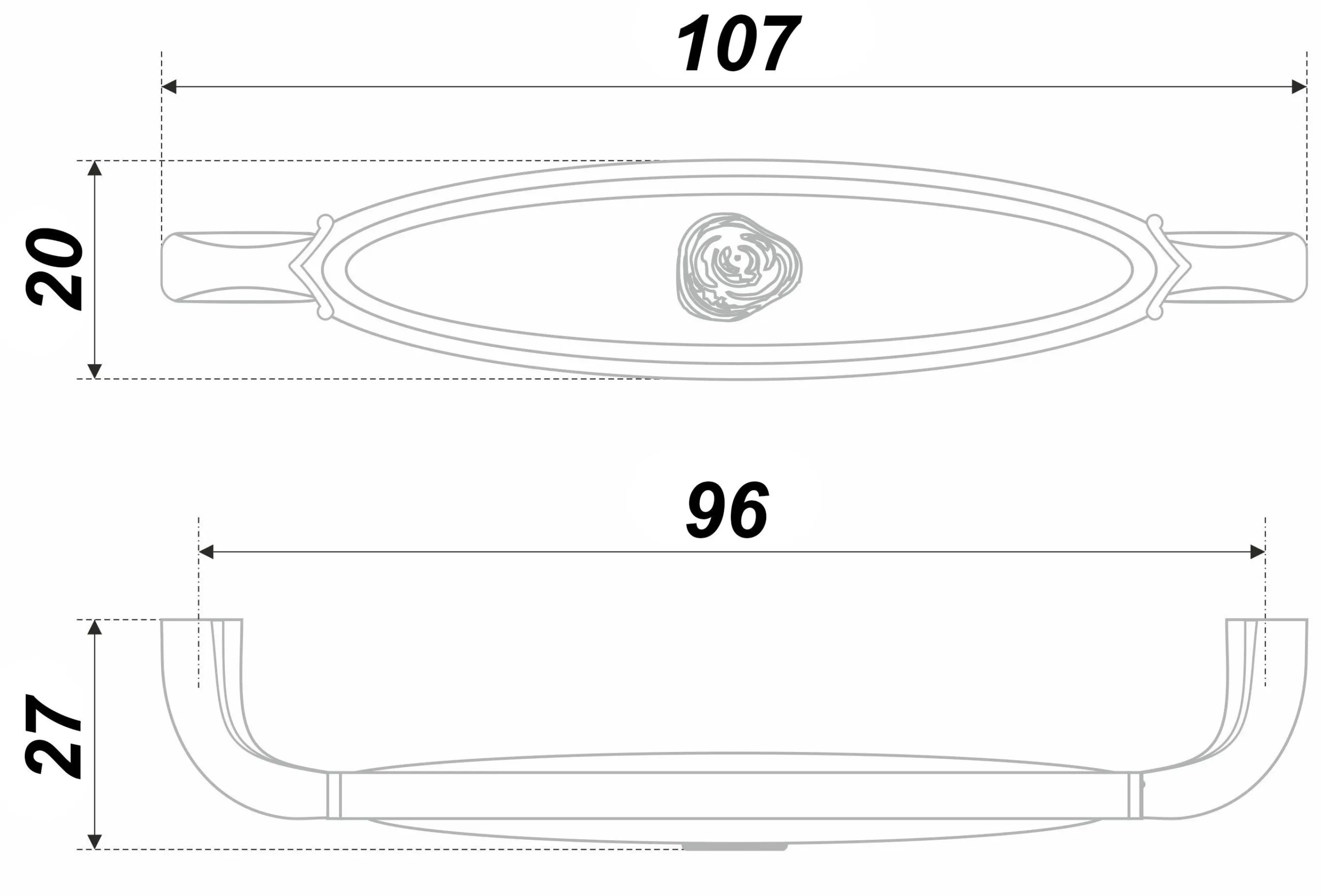 Мебельная ручка MARTA RS111BAB.4/96/W