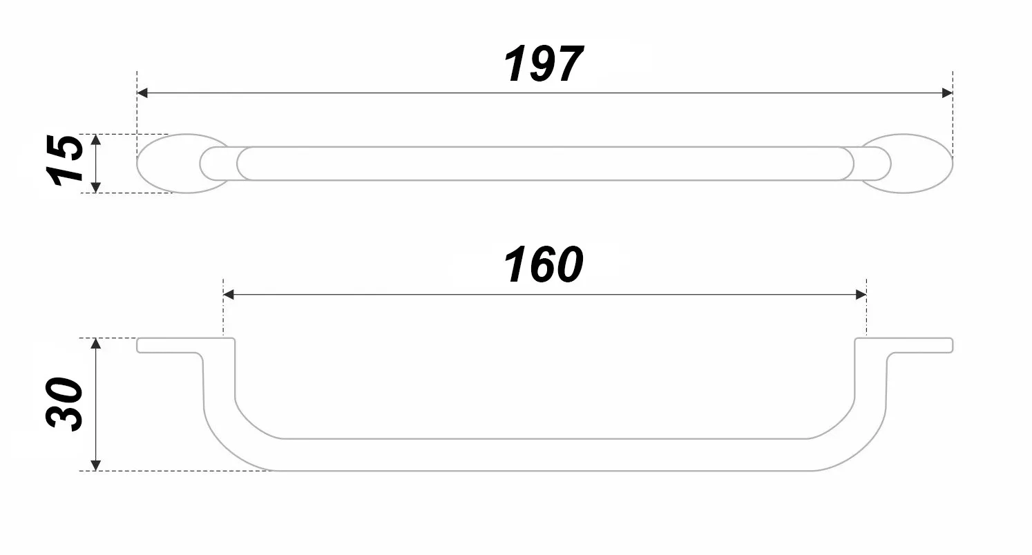 Мебельная ручка NORDLINE RS298BL.4/160