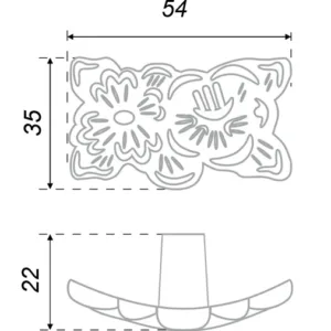 Мебельная ручка LACE RC088CP/W.4