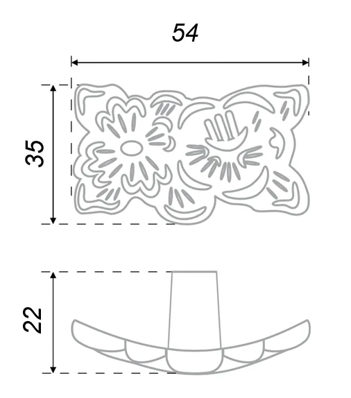 Мебельная ручка LACE RC088CP/W.4