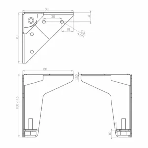 Мебельная опора TOM N332BL.2/100
