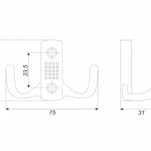 Мебельный крючок ATLANT K204.08AB.6