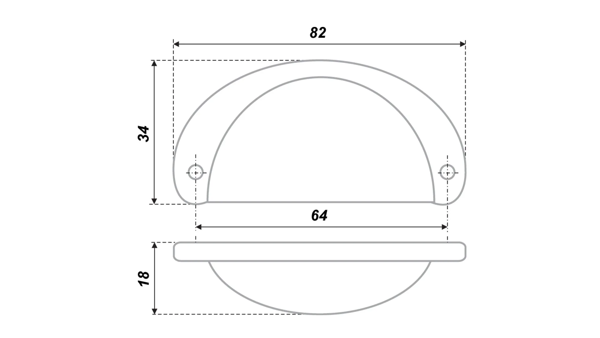 Мебельная ручка RS092AB.15/64
