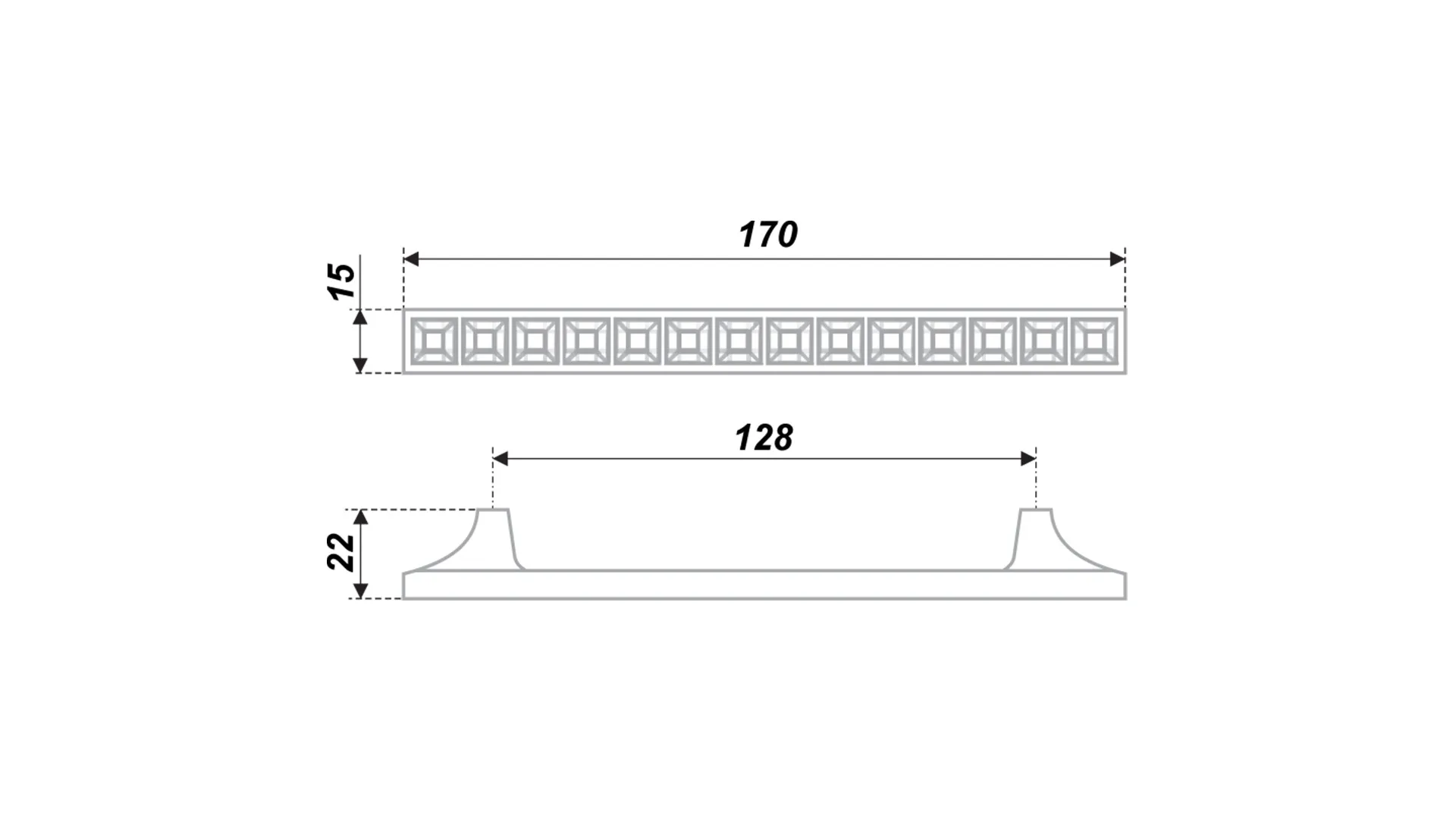 Мебельная ручка CRYSTAL RS420CP/CrT.4/128